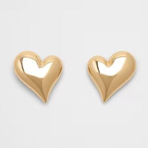 Banana Republic Women’s Earrings Oversized Gold Heart Stud NWT